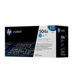 HP 504A (CE251A) Cyan Original Laserjet Toner Cartridge For HP Color LaserJet CM3530, CM3530fs, CP3525dn, CP3525dn, CP3525n Printers