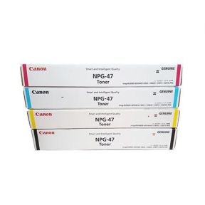 Canon NPG-47 Toner Cartridge 1 Set | Black | Cyan | Magenta | Yellow For CANON imageRUNNER C9060, 9065, 9070,9075 Copiers