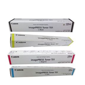 Canon T01 Toner Cartridge 1 Set | Black | Cyan | Magenta | Yellow For Canon ImagePRESS C600, C700, C800 Copiers