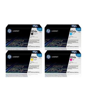 HP 824A 1 Set Original Toner | Black CB380A | Cyan CB381A | Yellow CB382A | Magenta CB383A For HP Color LaserJet CM6030, CM6030f, CM6040f, CM6040f, CM6040f, CP6015de, CP6015de, CP6015dn, CP6015dn, CP6015n Multifunction Printers  