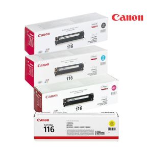 Canon CRG116 Toner Cartridge 1 Set | Black | Cyan | Magenta | Yellow For Canon LBP-5050, LBP-5050n, IC MF-8030, IC MF-8030Cn Laser Printers