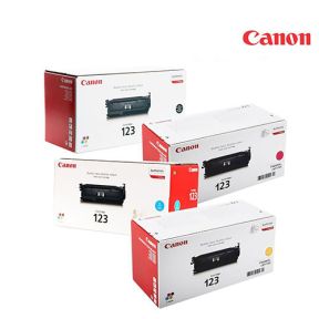 Canon CRG-123 Toner Cartridge 1 Set | Black | Cyan | Magenta | Yellow For Canon LBP-7010c, 7016c, 7018c Laser Printers