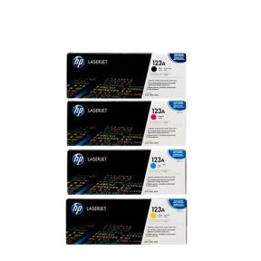 HP 123A 1 Set Original Toner | Black Q3970A | Cyan Q3971A | Yellow Q3972A | Magenta Q3973A For HP Color LaserJet 1500, 1500L, 1500Lxi, 2500, 2500, 2500Lse, 2500n, 2500tn, 2550, 2550L, 2550Ln, 2550n, 2820, 2840 Printers