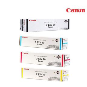 Canon C-EXV20 Toner Cartridge 1 Set | Black | Cyan | Magenta | Yellow For Canon imageRUNNER PRES C6000VP,  C610, C6010S, C6010VP, CVPS C6010VPS, CVPS C7000VP, CVPS C7010VP, CVPS C7010VPS Copiers