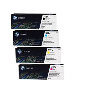 HP 312A 1 Set Original Toner | Black CF380A | Cyan CF381A | Yellow CF382A | Magenta CF383A For HP Color LaserJet Pro MFP M476dn, MFP M476dw, MFP M476nw Printers