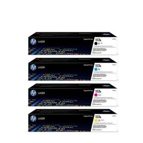 HP 117A 1 Set Original Toner | Black W2070A | Cyan W2071A | Yellow W2072A | Magenta W2073A For HP Color Laser 150a 150nw, MFP 178nw, MFP 179fnw Printers