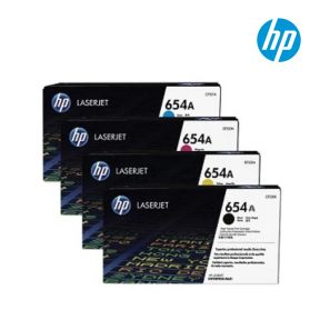 HP 654A 1 Set Original Toner| Black CF330A |Cyan CF331A|Yellow CF332A|Magenta CF333A For HP Color LaserJet Enterprise M651dn, M651n, M651xh Printers