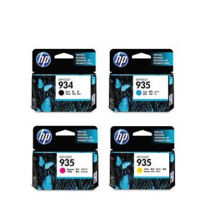 HP 934/935 Ink Cartridge 1 Set | Black C2P19A | Colour C2P20A | Magenta C2P21A | Yellow C2P22A for HP Officejet Pro 6830, 6230 Printer