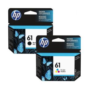 HP 61 Ink Cartridge 1 Set | Black CH561W | Colour CH562W for HP Deskjet 1000, 1050, 2000, 2050, 3000, 3050, 2010, 2060 Printer Series