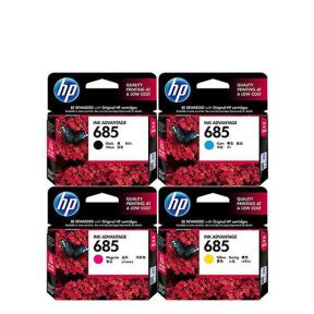 HP 685 Ink Cartridge 1 Set | Black CZ121A | Cyan CZ122A | Magenta Z123A | Yellow Z124A for HP Deskjet Ink Advantage 1015, 4645, 3548e, 4515e, 4518e, 1515, 1518, 2645, 2648 Printer