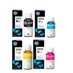 HP GT51/GT52 Ink Cartridge 1 Set | Black M0H57A | Cyan M0H54AE | Magenta M0H55A | Yellow M0H56A for HP DeskJet GT 5820, 5810, Ink Tank Wireless 515, 415, 416, 412, 319 All-in-One Printer