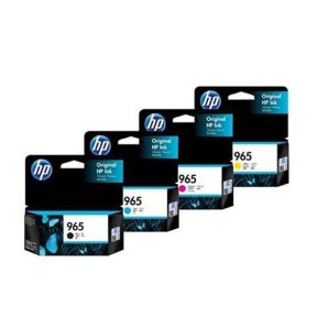 HP 965 Ink Cartridge 1 Set | Black 3JA80AA | Cyan 3JA77AA | Magenta 3JA78AA | Yellow 3JA79AA for HP OfficeJet Pro 9010, 9016, 9018, 9018, 9020 All-in-One Printer