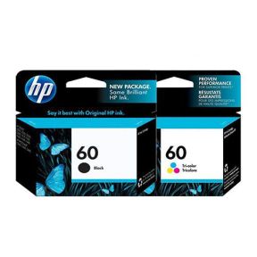 HP 60 Ink Cartridge 1 Set | Black CC640W| Colour CC643WN for HP Deskjet F4280, D2530 , D2545, D2660, D1660, D2680, D2560, Photosmart C4795, D110a, C4780 Printer