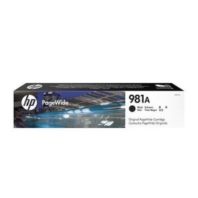 HP 981A Black Original PageWide Cartridge (J3M71A) for HP PageWide Enterprise Color Flow MFP 586z , 586f, 586dn, 556xh, 556dn Printer