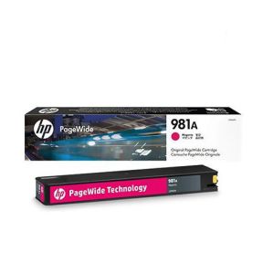 HP 981A Magenta Original PageWide Cartridge (J3M69A) for HP PageWide Enterprise Color Flow MFP 586z , 586f, 586dn, 556xh, 556dn Printer