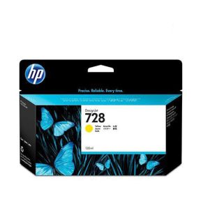 HP 728 130-ml Yellow Ink Cartridge (F9J65A) for HP DesignJet T730 914-mm, T830 24-in, T830 36-in, T830 MFP Printer