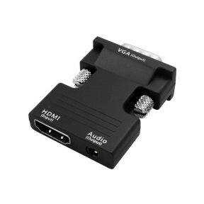 HDMI Female to VGA Male Converter with Audio Adapter Supports 1080P