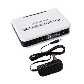1080p VGA to HDMI HD HDTV Audio Video Converter, Box Adapter for PC/Laptop/DVD