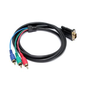 VGA HD15P To 3RCA Cable/ HD15P Cable/ Computer Cable, VGA Male to 3 RCA Male