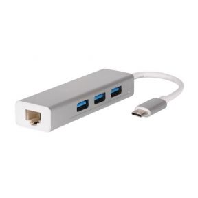 USB 3.1 Type C to USB 3.0 Hub Adapter+RJ45 Gigabit Ethernet Network LAN Card