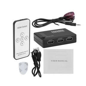 1080p 5-port HDMI Switch Selector Switcher Hub IR Remote for HDTV PS3