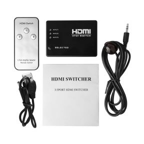 1080p 3-port HDMI Switch Selector Switcher Hub IR Remote for HDTV PS3