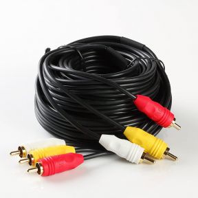 3 RCA Cable Male to 3RCA Male Stereo Audio Video RCA Cable for Connecting Your VCR, DVD, HDTV and Other Home Theater Audio Video