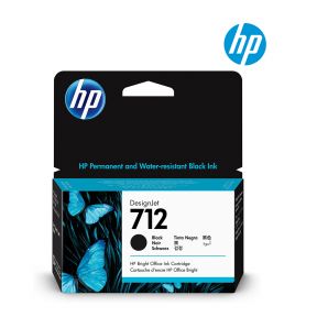 HP 712 Black DesignJet Ink Cartridge for HP DesignJet T210, T230, T250, T630, T650 Printer Series