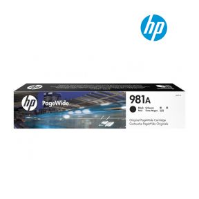 HP 981A Black Original PageWide Cartridge (J3M71A) for HP PageWide Enterprise Color Flow MFP 586z , 586f, 586dn, 556xh, 556dn Printer