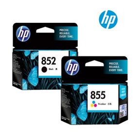 HP 852/855 Ink Cartridge 1 Set | Black C8765Z | Colour C8766Z for HP Photosmart 8450, 8150, 2710, 2610, 375, 325, Officejet 7410, 7310, 6210, PSC 2350, Deskjet 6840, 6540, 6520, 5740 Printer