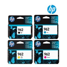 HP 962 Ink Cartridge 1 Set | Black 3HZ99AN | Cyan 3HZ96AN | Magenta 3HZ97AN | Yellow 3HZ98AN for HP OfficeJet Pro 9010, 9015, 9016, 9018, 9020, 9025 Printer