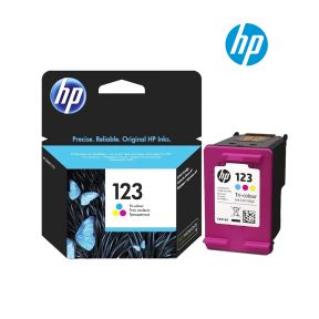HP 123 Tri-Color Ink Cartridge (F6V16A) For HP DeskJet 2630, 3639, 1110, 2132, 3630, 4520, 5010, 5020, 5030, 2620, 2130   All-in-One Printer