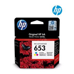 HP 653 Tri-Colour Ink Cartridge for HP Deskjet Plus 6075, 6475 Printer