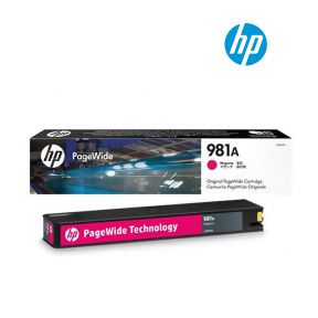 HP 981A Magenta Original PageWide Cartridge (J3M69A) for HP PageWide Enterprise Color Flow MFP 586z , 586f, 586dn, 556xh, 556dn Printer