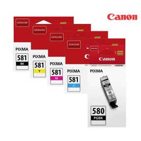 Canon CLI-581/580 Ink Cartridge 1 Set | Black | Colour| For Pixma TR7550, TR8550, TS6150, TS6151, TS6250, TS6251, TS6350, TS6351, TS705, TS8150, TS8151, TS8152, TS8250, TS8251, TS8252, TS8350, TS8351, TS8352, TS9150, TS9155, TS9550, TS9551C Printers