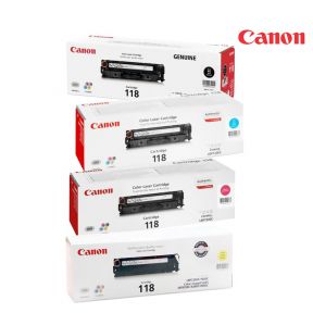 Canon CRG118 Toner Cartridge 1 Set | Black | Cyan | Magenta | Yellow For Canon  Satera LBP-7200c, 7660, 7680, MF8330, 8340, 8350, 8380 Multifunctional Laser Printers