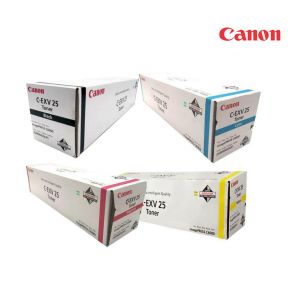 Canon C-EXV25 Toner Cartridge 1 Set | Black | Cyan | Magenta | Yellow for CANON ImagePRESS C6000, 7000 Copier