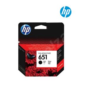 HP 651 Black Ink Cartridge (C2P10A) for Hp Officejet 202, 252, Deskjet ink Advantage 5575, 5645 AIO Printer