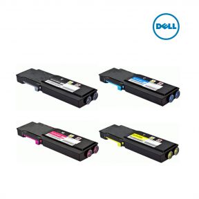 Compatible Dell 67H2T-Black|Dell-TW3NN|Dell-V4TG6|Dell-2K1VC 1 Set Toner Cartridge For Dell C2660dn,  Dell C2665dnf,  Dell C2665dnf MFP