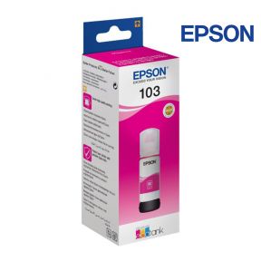 Epson 103 Magenta Original Ink Bottle (C13T00S34A) 65ml For Epson EcoTank L1100, 3110. 3150, 3111, 3151, 3156, 3160 Printers