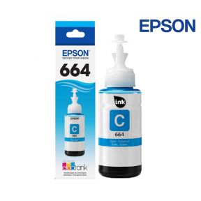 Epson 664 Cyan Original Ink Bottle 70ml For EPSON L120, 210, 220, 360, 405, 565, 385, 1300, 805, 3050, 310 Printers