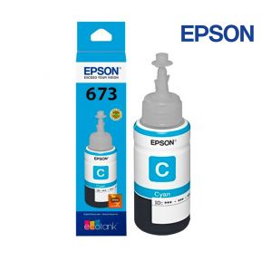 Epson 673 Cyan Original Ink Bottle 70ml For EPSON L800, 801, 805, 810L, 850, 1800  Printers