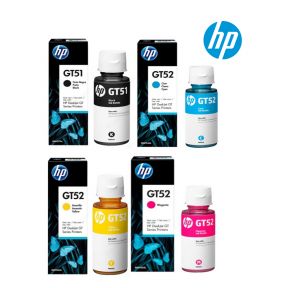 HP GT51/GT52 Ink Cartridge 1 Set | Black M0H57A | Cyan M0H54AE | Magenta M0H55A | Yellow M0H56A for HP DeskJet GT 5820, 5810, Ink Tank Wireless 515, 415, 416, 412, 319 All-in-One Printer
