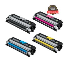 Konica Minolta MC1600 Compatible Toner Cartridge 1 Set | Black | Colour| For Konica Minolta Magicolor 1600W, 1650EN, 1680MF , 1690MF Printers