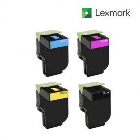 Lexmark 70C1XK0-Black|70C1XC0-Cyan|70C1XY0-Yellow|70C1XM0-Magenta 1 Set Toner Cartridge For Lexmark CS510de, Lexmark CS510dte