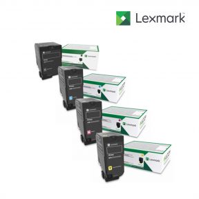 Lexmark 74C10K0-Black|74C10C0-Cyan|74C10Y0-Yellow|74C10M0-Magenta 1 Set Toner Standard Cartridge For Lexmark CS720de, Lexmark CS720dte, Lexmark CS725de, Lexmark CS725dte, Lexmark CX725de, Lexmark CX725dhe Lexmark CX725dthe