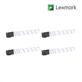 Lexmark 76C0HK0-Black|76C0HC0-Cyan|76C0HM0-Magenta|76C0HY0-Yellow 1 Set Toner Standard Cartridge For Lexmark CS921de, Lexmark CS923de, Lexmark CX921de, Lexmark CX923dte, Lexmark CX923dxe Printers