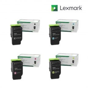 Lexmark 78C0U10-Black|78C0U20-Cyan|78C0U40-Yellow|78C0U30-Magenta 1 Set Standard Toner Cartridge For Lexmark CS521 Lexmark CS521dn, Lexmark CS622de, Lexmark CX622ade, Lexmark CX625 Printers