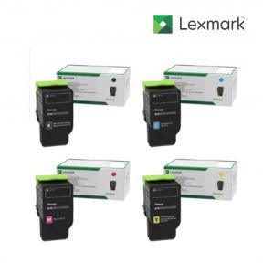 Lexmark 78C1XK0-Black|78C1XC0-Cyan|78C1XY0-Yellow|78C1XM0-Magenta 1 Set Toner Standard Cartridge For Lexmark CS421,  Lexmark CS421dn, Lexmark CS521, Lexmark CS521dn, Lexmark CS622, Lexmark CS622de, Lexmark CX421 Printers