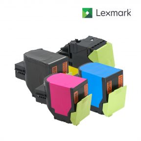 Lexmark 80C10K0 Black|80C1XC0 Cyan|80C10Y0 Yellow|80C10M0 Magenta 1 Set Standard Toner Cartridge For Lexmark CX510de, Lexmark CX510dhe, Lexmark CX510dthe